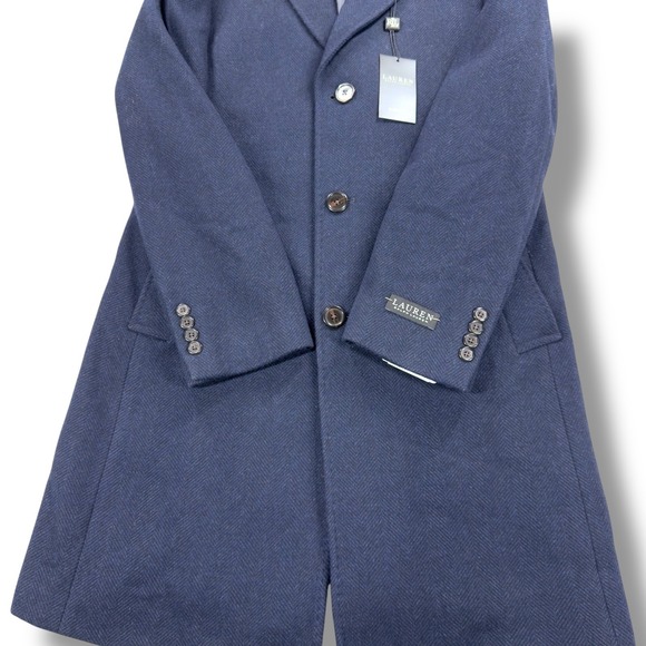NWT Lauren Ralph Lauren Mens Luther Classic Fit Overcoat 38S in Midnight - $495 - Picture 4 of 14